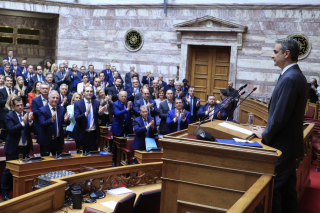 Ο Κυριάκος Μητσοτάκης στην ΚΟ της Νέας Δημοκρατίας
